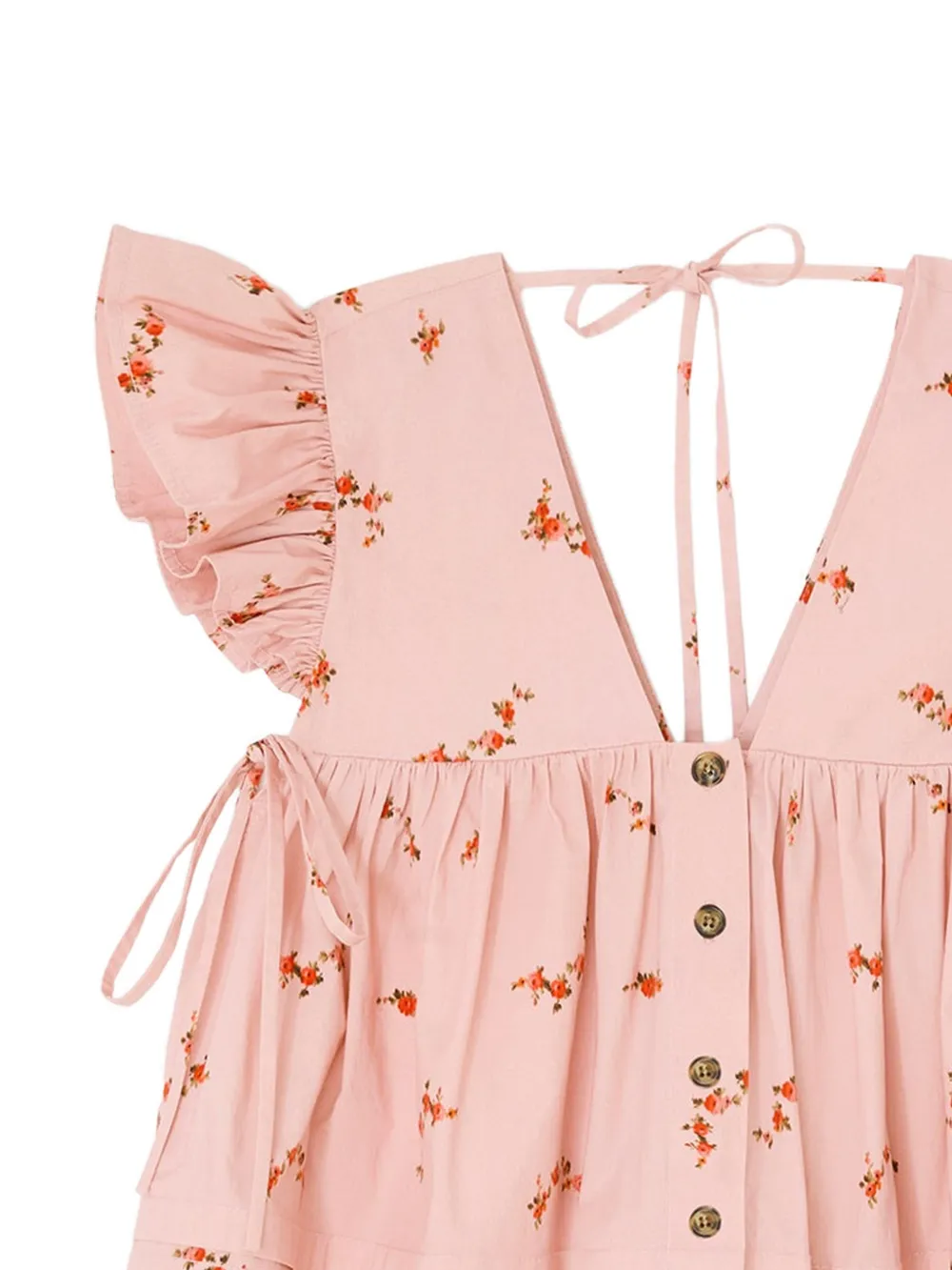 GANNI Katoenen blouse Roze