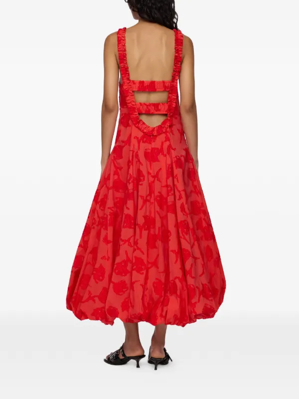 ganni dress red Rodeo Ganni