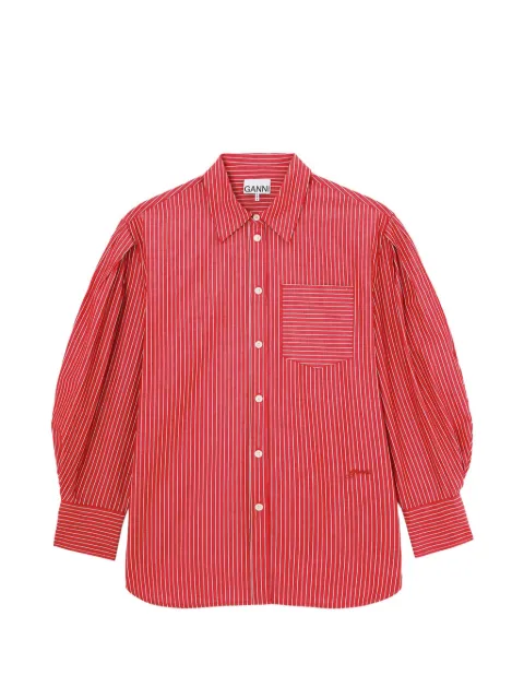 GANNI shirt in striped cotton