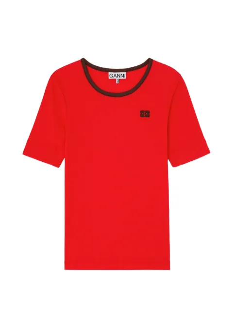 GANNI logo-detail T-shirt