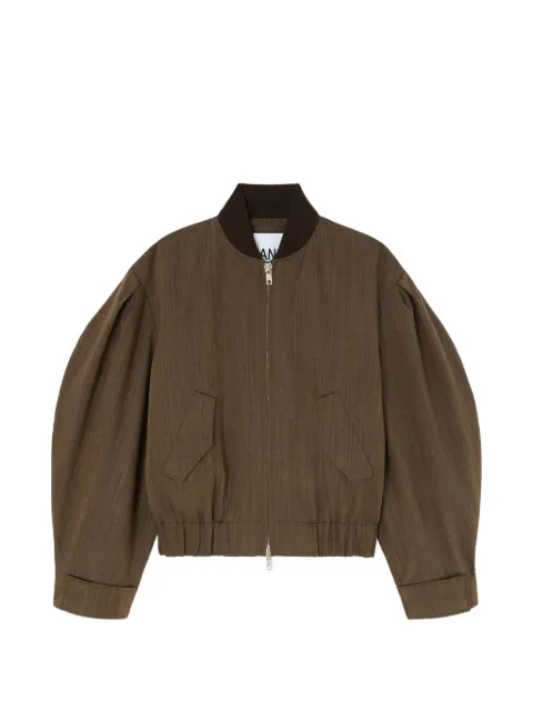 GANNI bomber in wool melange