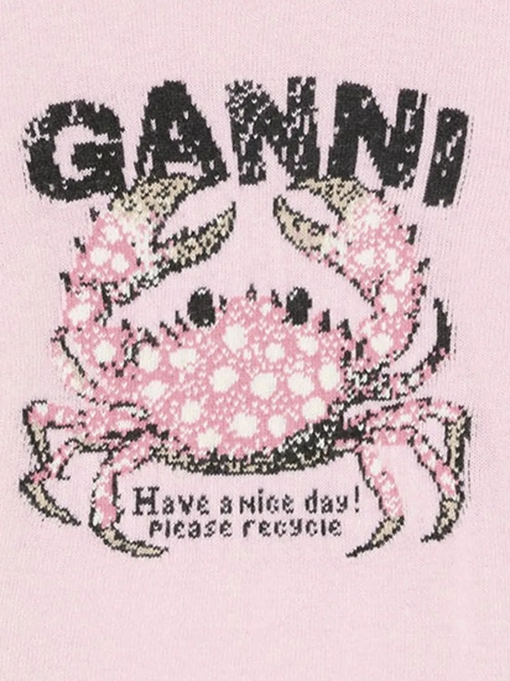 GANNI Trui met krab intarsia Roze