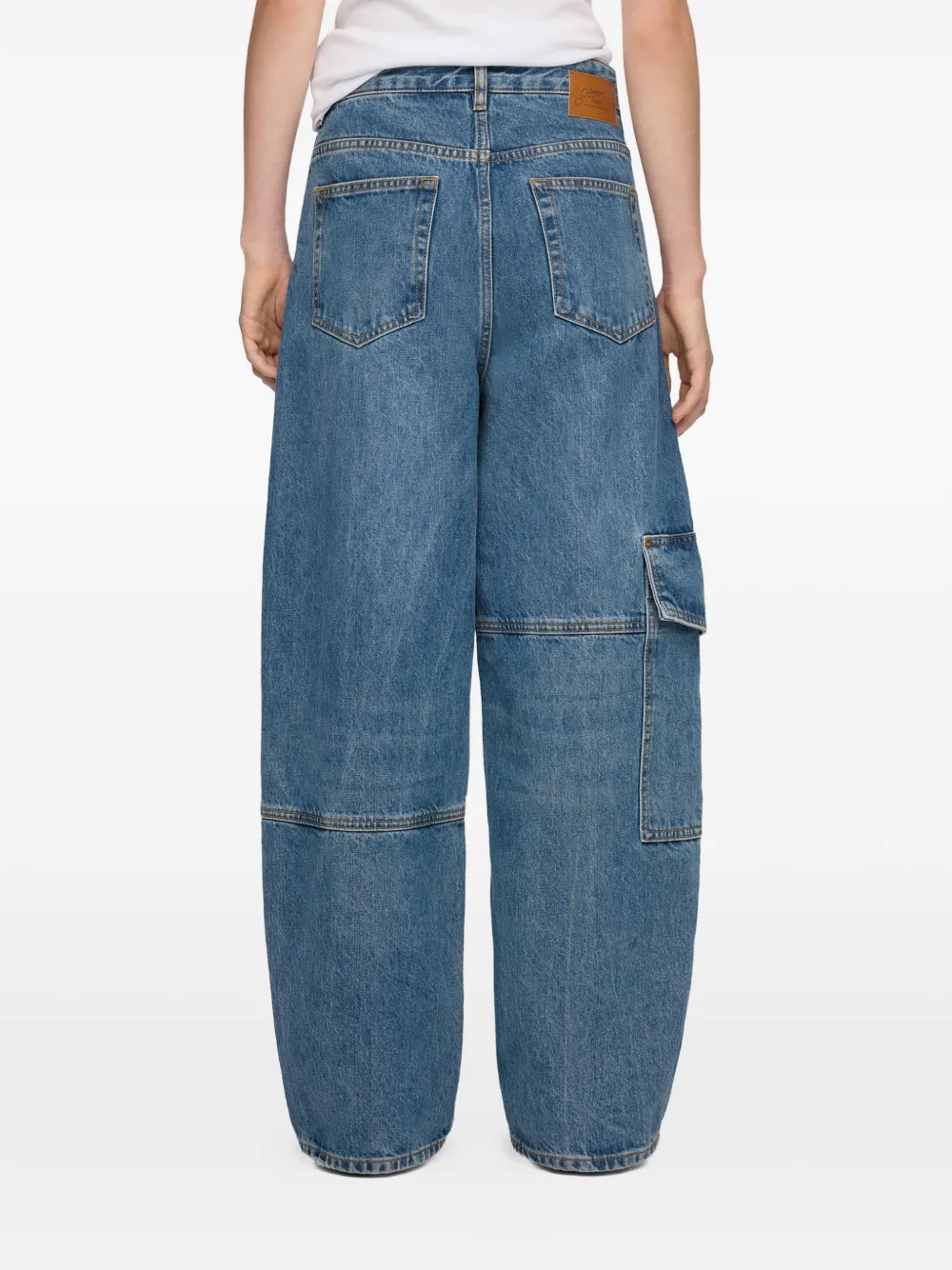 GANNI Audri jeans met afwerking van kant Blauw