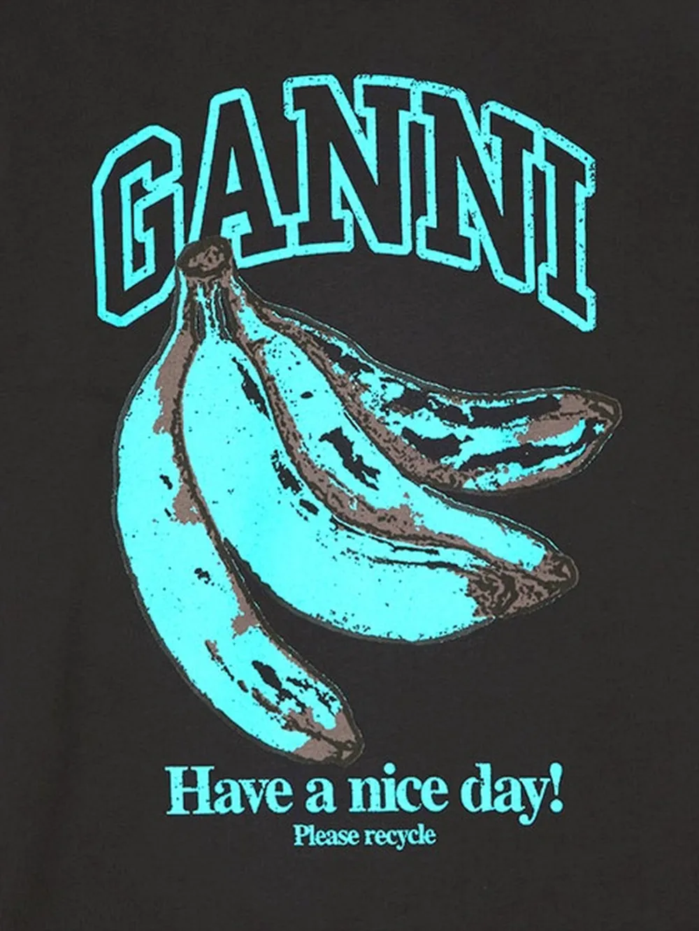GANNI T-shirt met grafische print Grijs