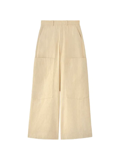 GANNI pinstriped patch-pocket trousers