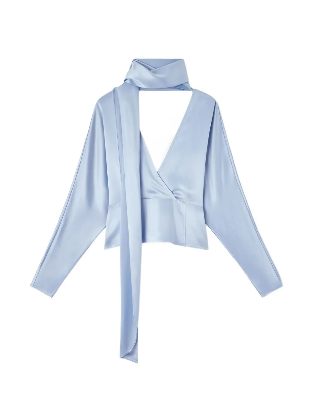 GANNI Blouse met sjaaldetail Blauw
