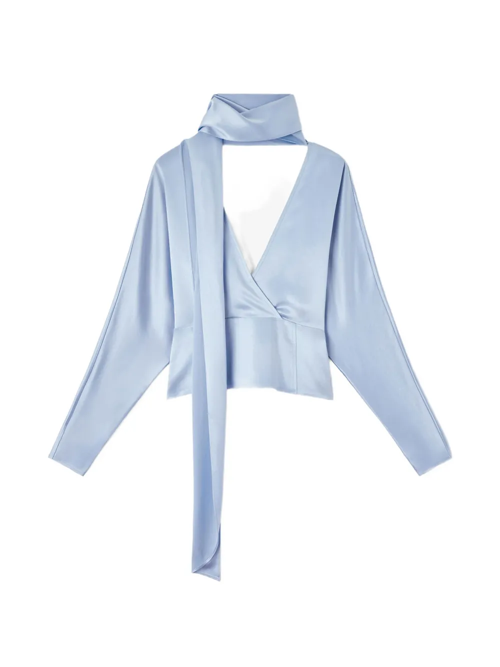 GANNI Blouse met sjaaldetail Blauw