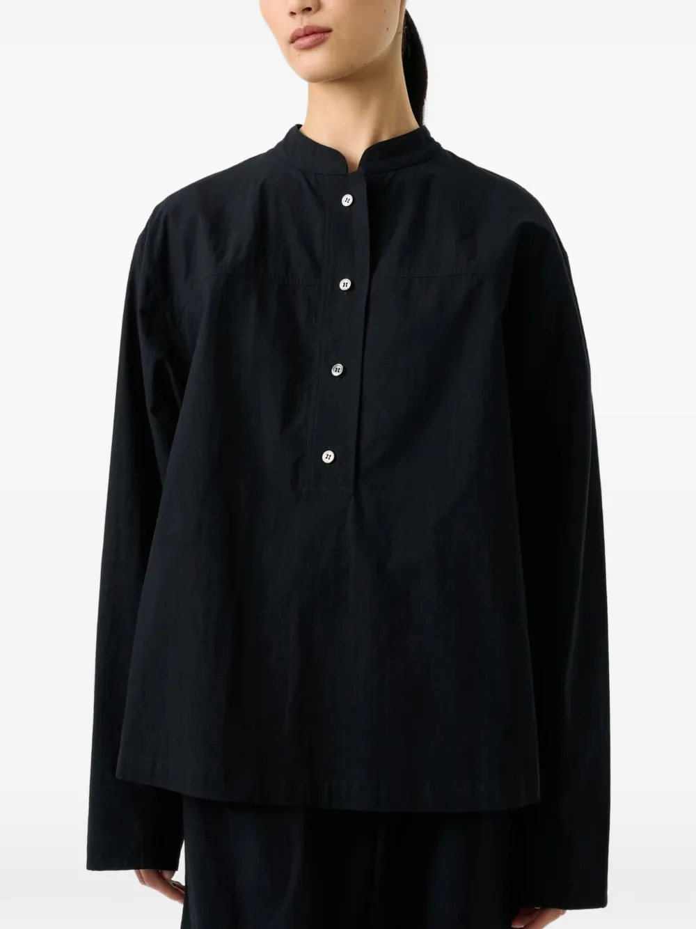 Studio Nicholson Vega blouse Zwart