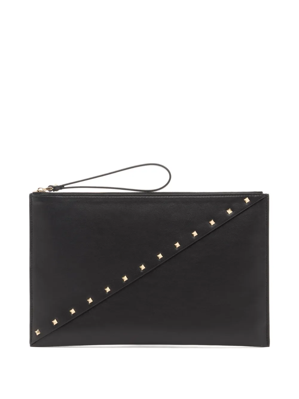 Valentino Garavani Rockstud Wispy kalfsleren buidel Zwart