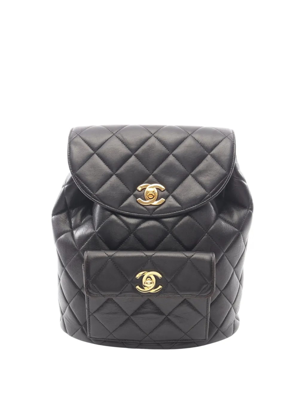CHANEL Pre-Owned 1994-1996 Medium Quilted Lambskin Duma backpack - Nero