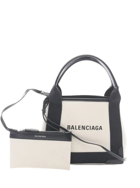 Balenciaga Pre-Owned 2018-2026 Canvas Navy Cabas XS satchel