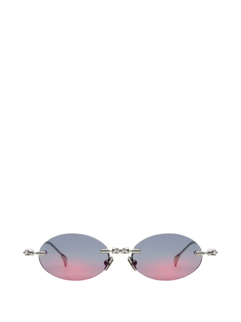 Kuboraum frameless oval-frame sunglasses