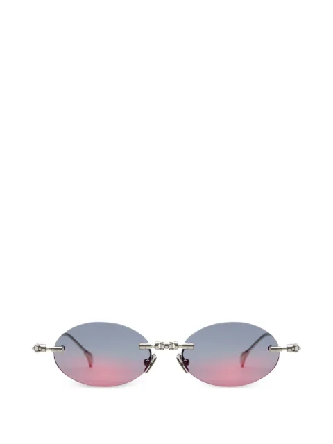 Kuboraum frameless oval-frame sunglasses