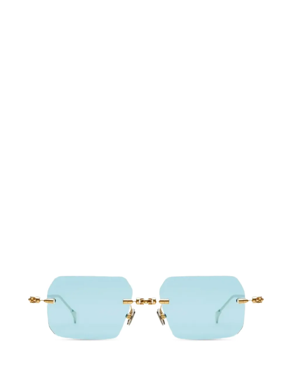 Kuboraum rimless rectangle-frame sunglasses - Oro