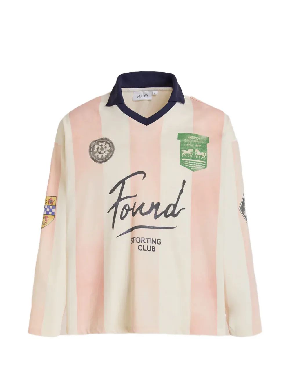 FOUND striped long-sleeve sweater - Nude