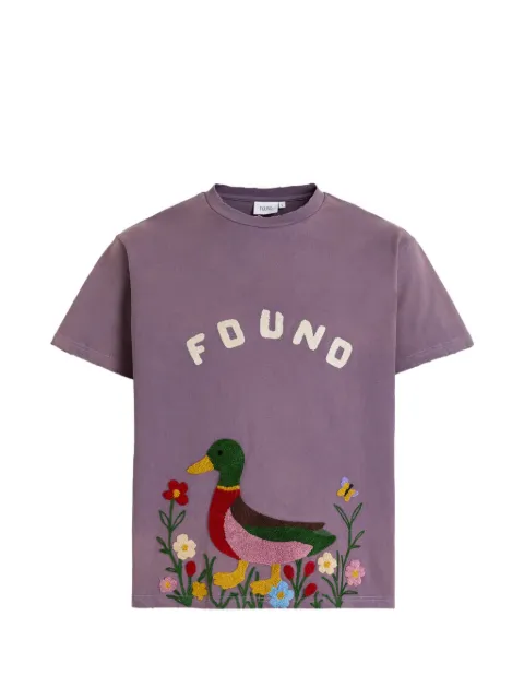 FOUND chenille-embroidered T-shirt
