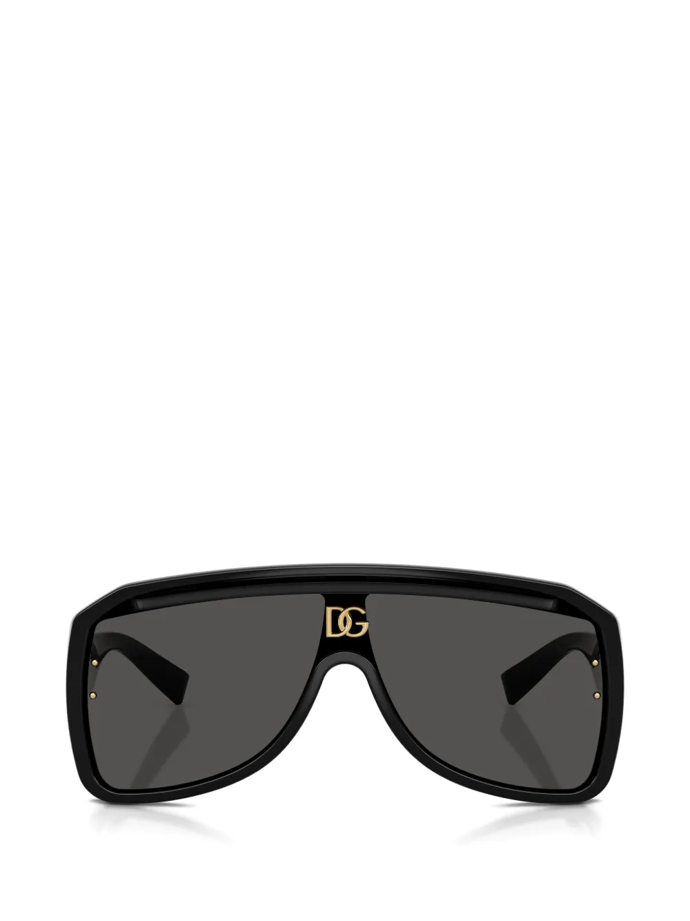 Dolce & Gabbana Eyewear DG Crossed logo-plaque geometric-frame sunglasses - Nero