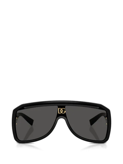 Dolce & Gabbana Eyewear DG Crossed logo-plaque geometric-frame sunglasses