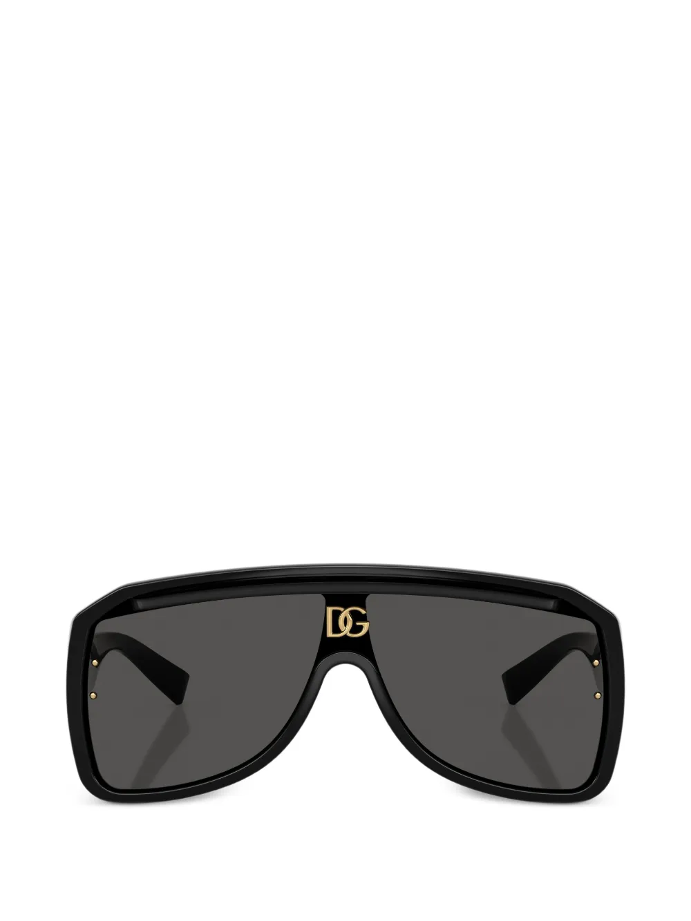 Dolce & Gabbana Eyewear DG Crossed logo-plaque geometric-frame sunglasses - Nero