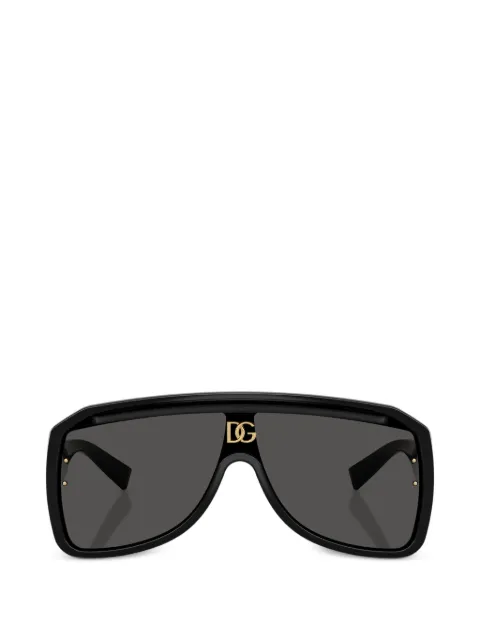 Dolce & Gabbana Eyewear DG Crossed logo-plaque geometric-frame sunglasses