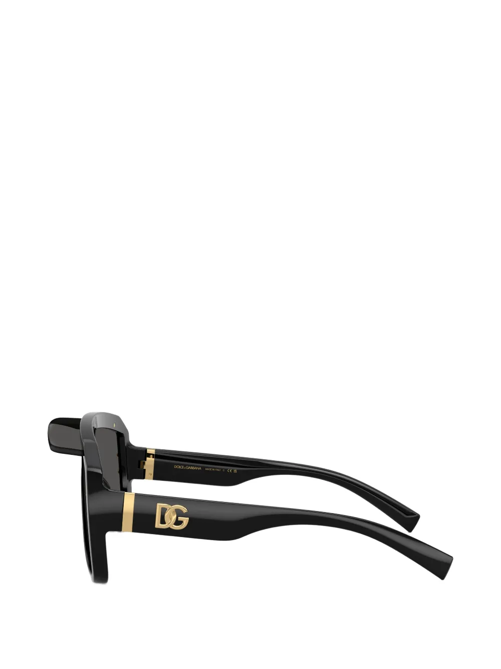 Dolce & Gabbana Eyewear DG Crossed zonnebril met geometrisch montuur en logoplakkaat Zwart