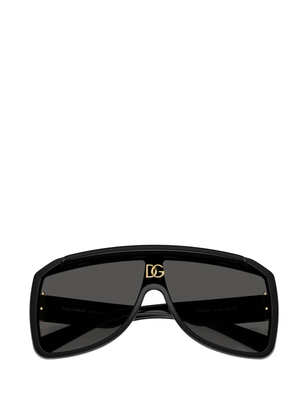 Dolce & Gabbana Eyewear DG Crossed zonnebril met geometrisch montuur en logoplakkaat Zwart