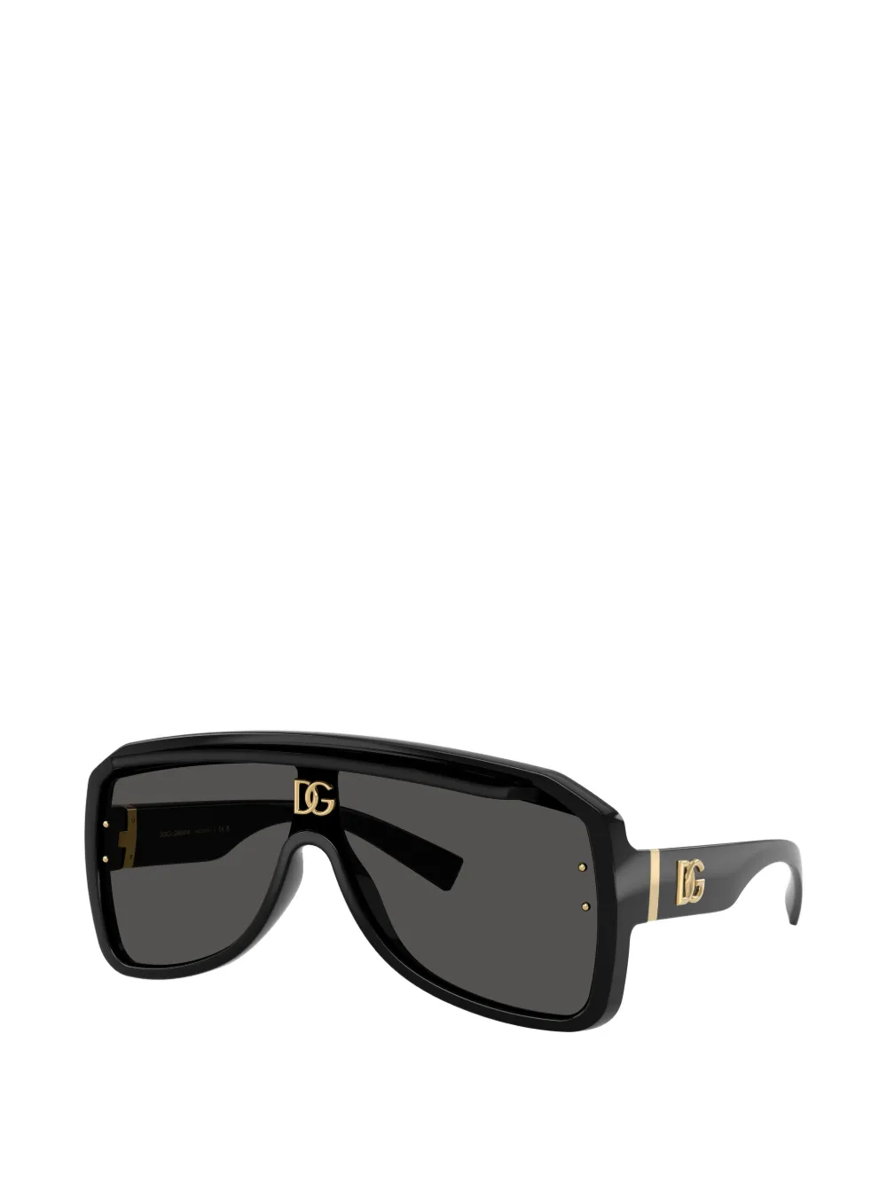 Dolce & Gabbana Eyewear DG Crossed zonnebril met geometrisch montuur en logoplakkaat Zwart