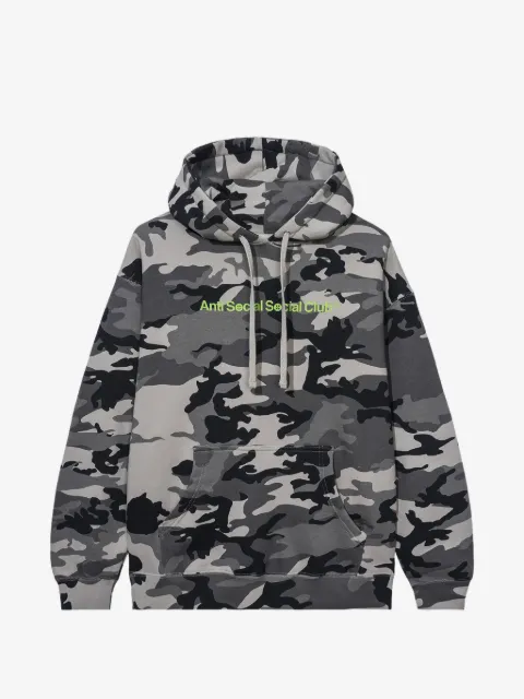 Anti Social Social Club hoodie con estampado militar