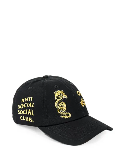 Anti Social Social Club Baseballkappe mit Drachenstickerei