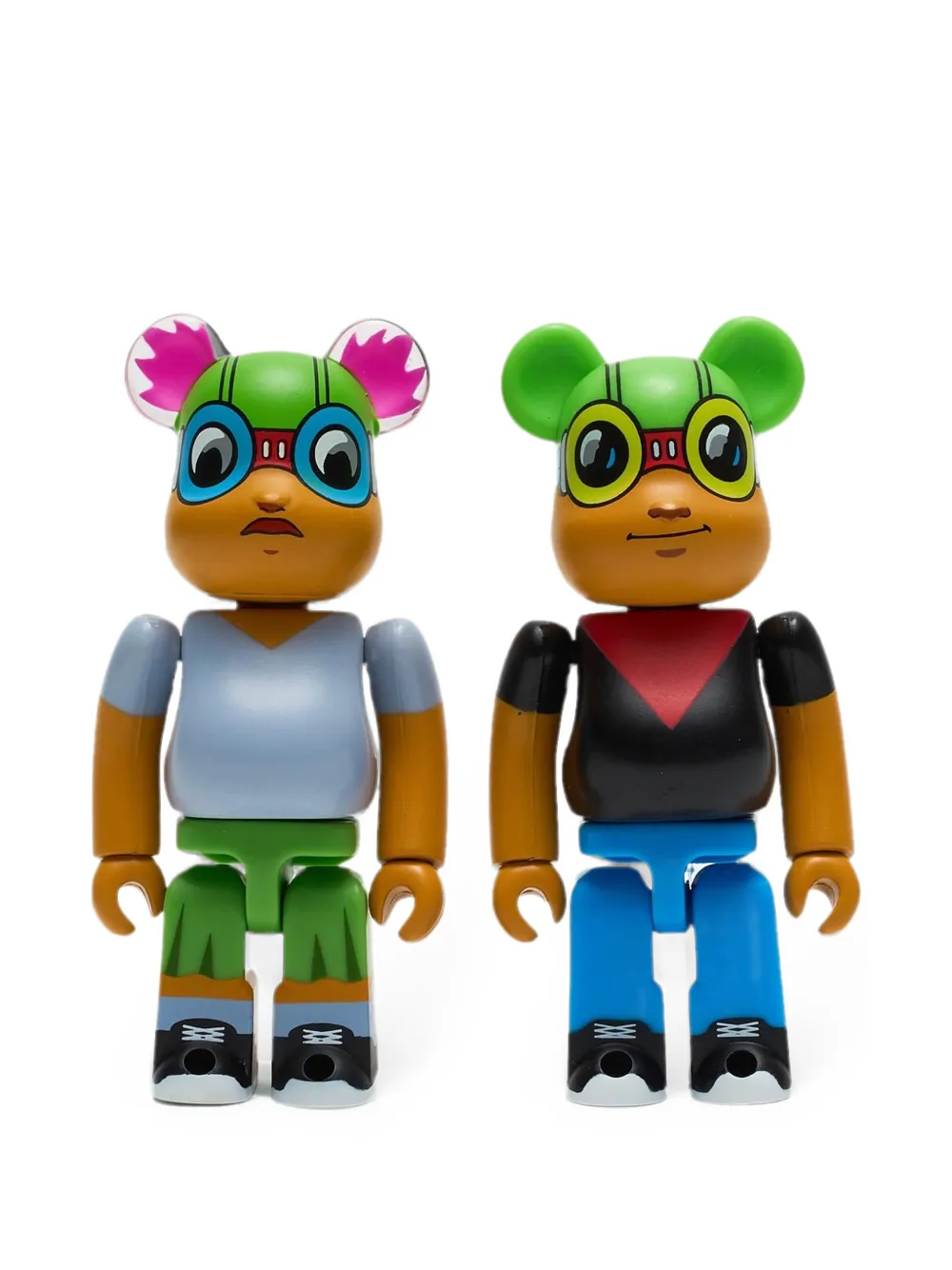 MEDICOM TOY x Hebru Brantley Lil Mama & Flyboy NYCC Bearbrick figurine set - Marrone