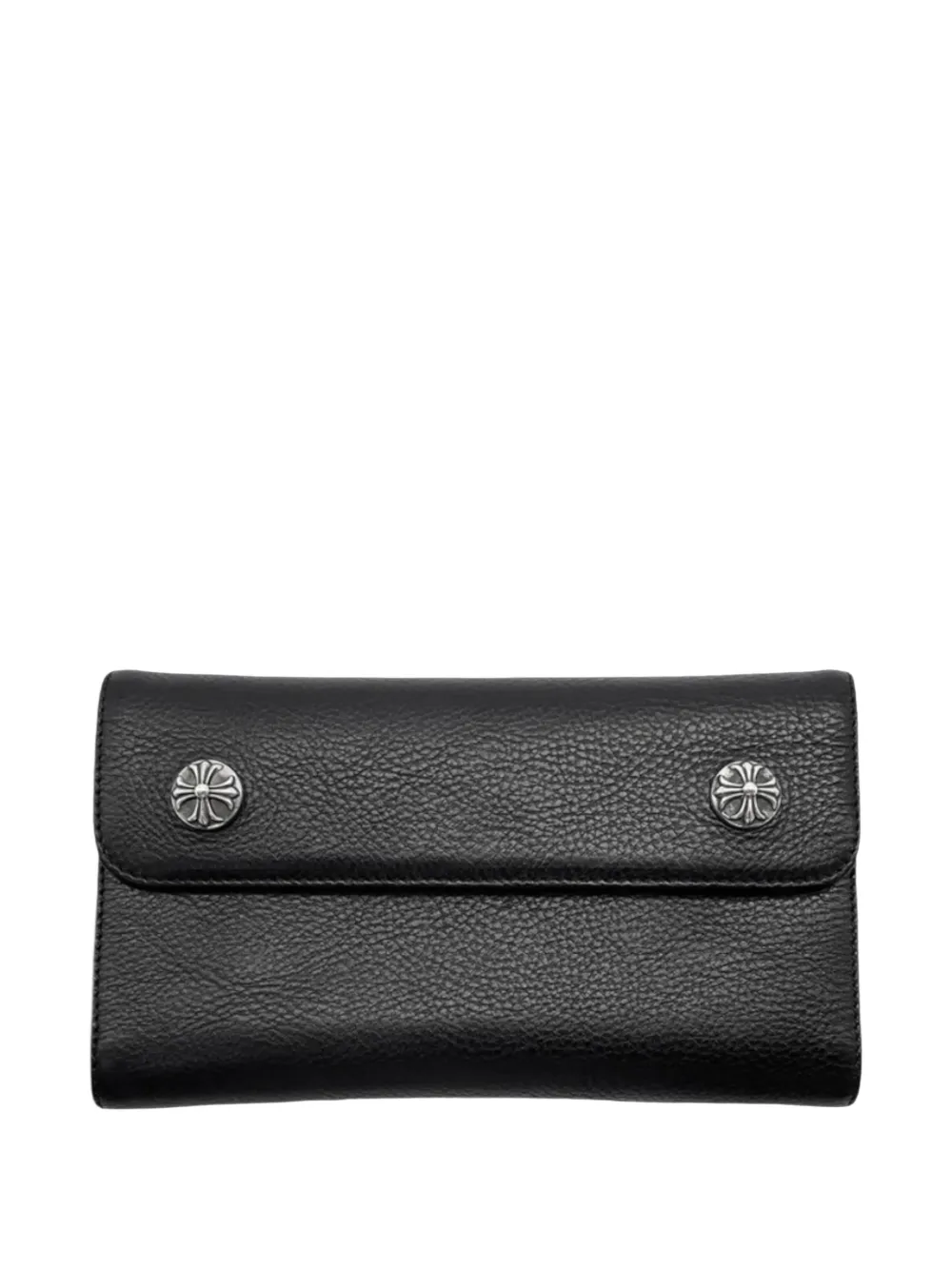 Chrome Hearts Cross Ball grained-leather wallet - Nero