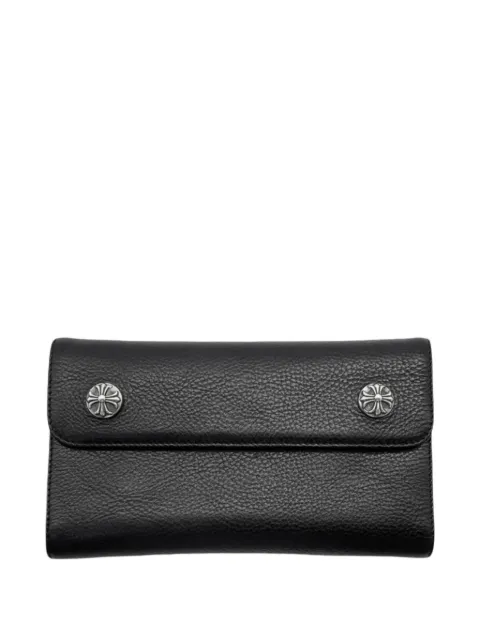 Chrome Hearts Cross Ball grained-leather wallet
