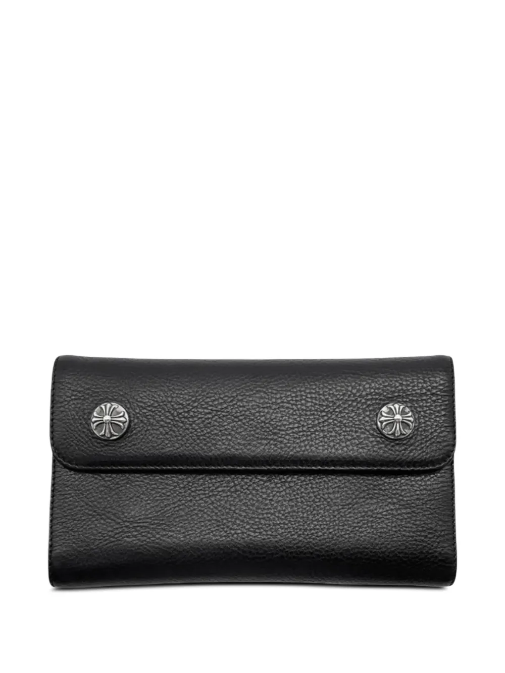 Chrome Hearts Cross Ball grained-leather wallet - Black
