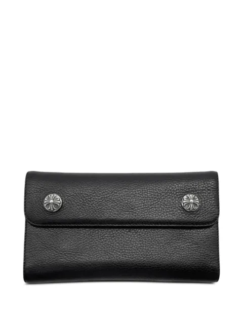 Chrome Hearts Cross Ball grained-leather wallet