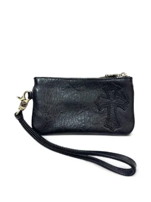 Chrome Hearts Scroll Logo Leather Card Holder | Black | FARFETCH ZA
