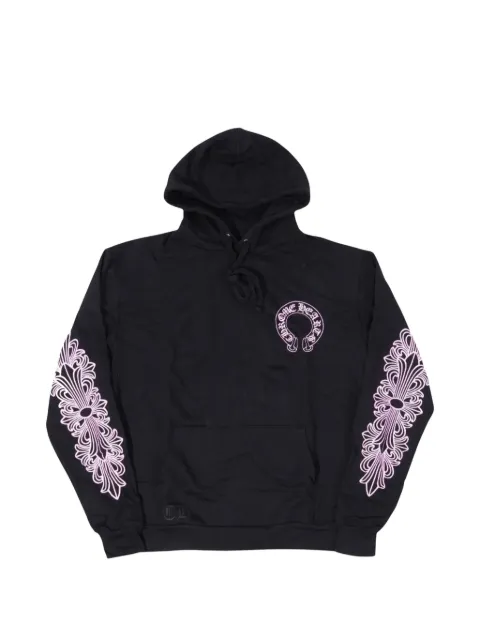 Chrome Hearts  Glitter Shoulder Floral Logo hoodie