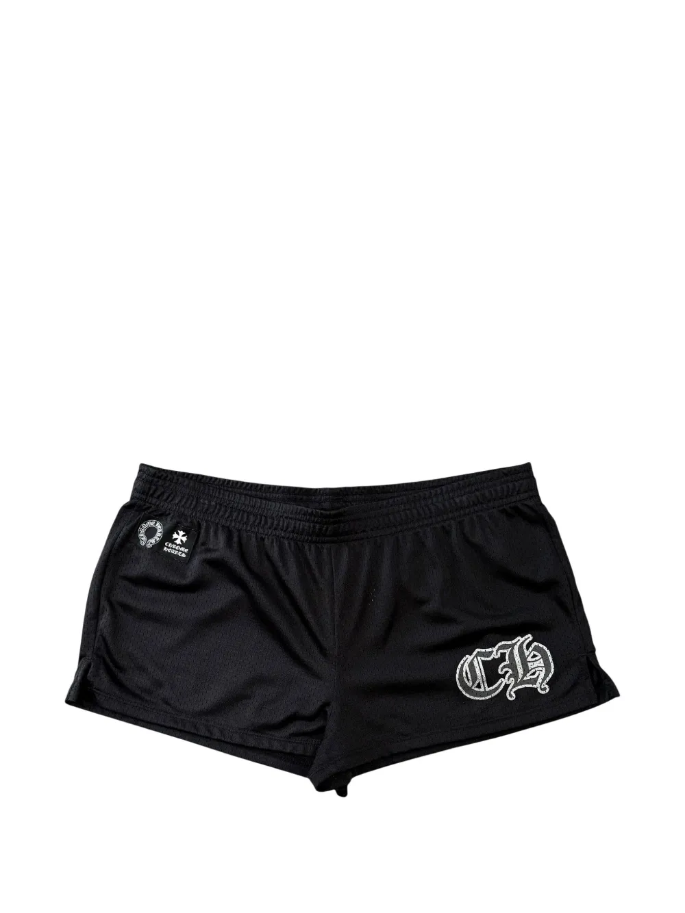 Chrome Hearts mesh logo-print shorts - Nero