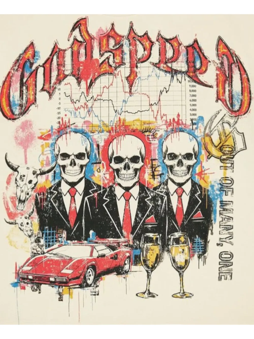 GODSPEED A.T.H. T-shirt met grafische print Beige