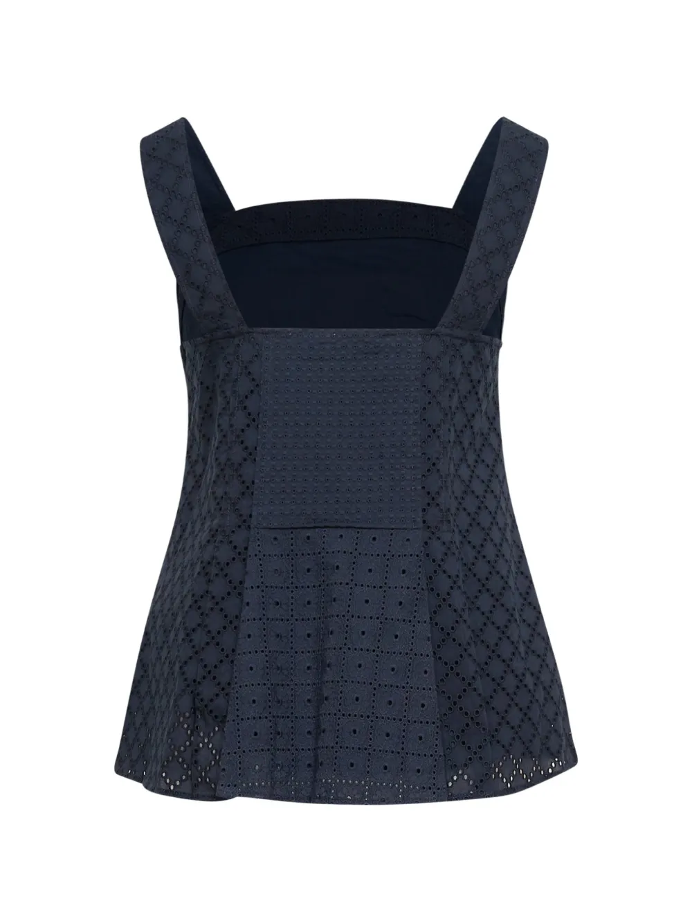3.1 Phillip Lim Broderie anglaise geplooide top Blauw