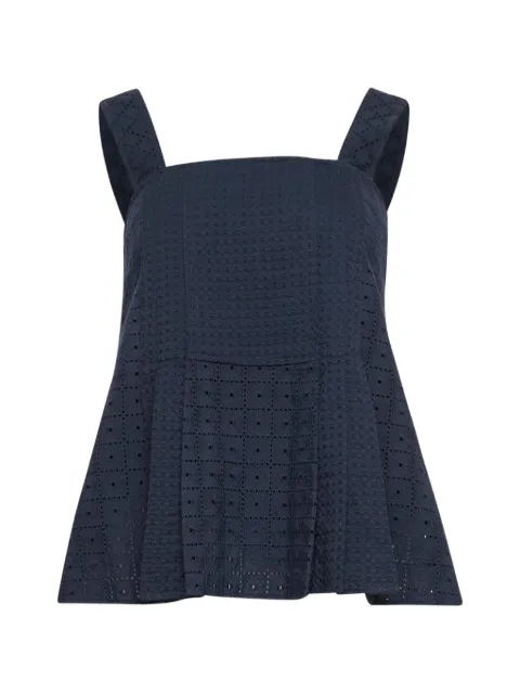 3.1 Phillip Lim top plisado con bordado inglés