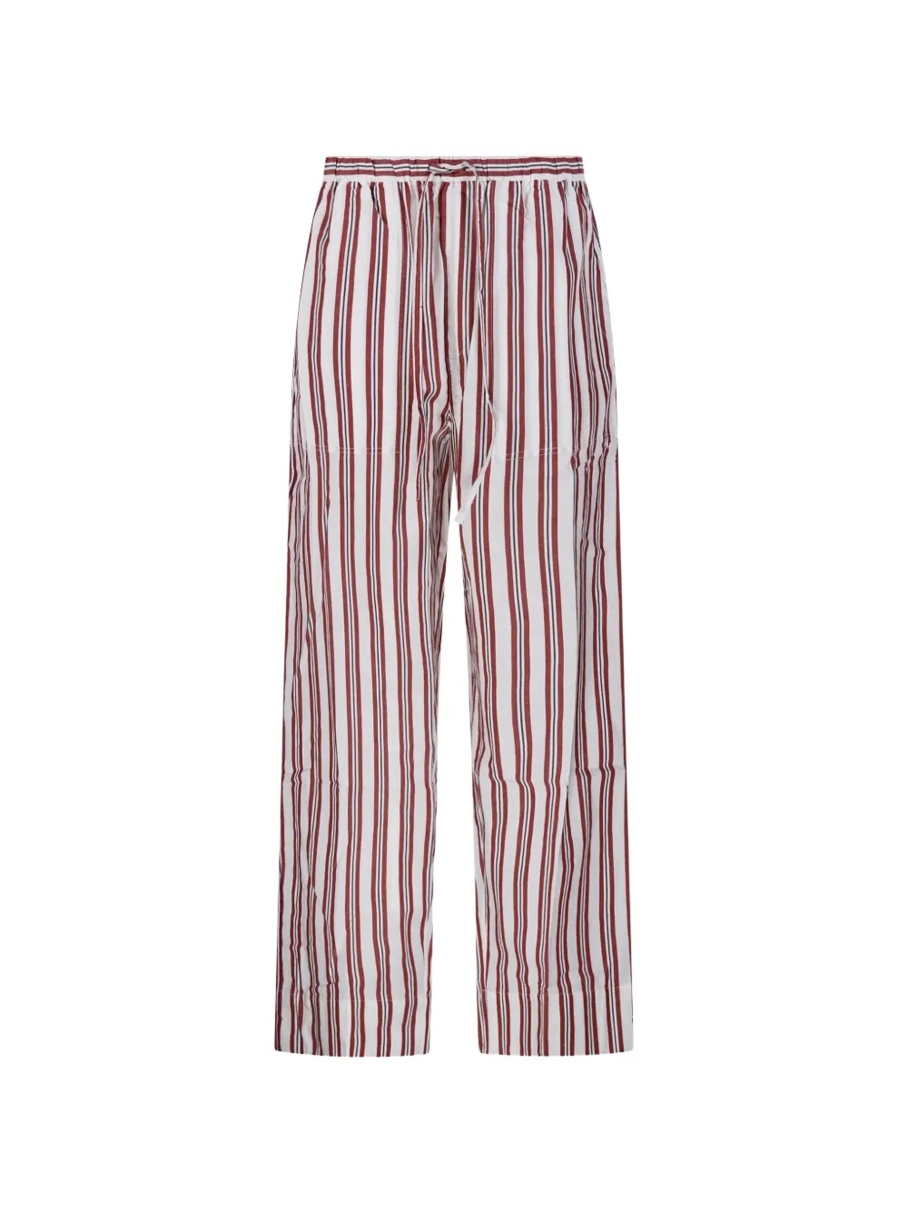 striped straight-leg trousers