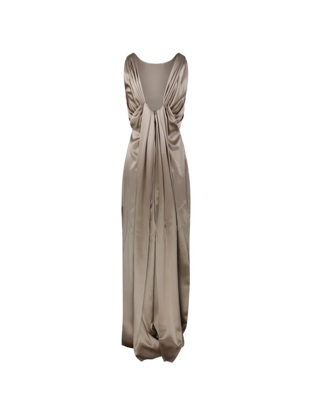 Max Mara Gedrapeerde maxi-jurk Beige