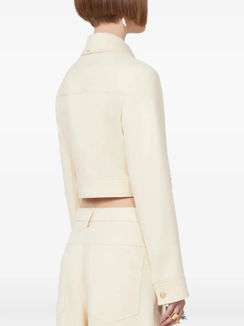 Sportmax Cropped jack met knopen Beige
