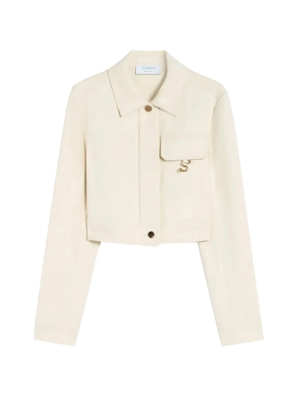 Sportmax buttom-up cropped jacket - Toni neutri