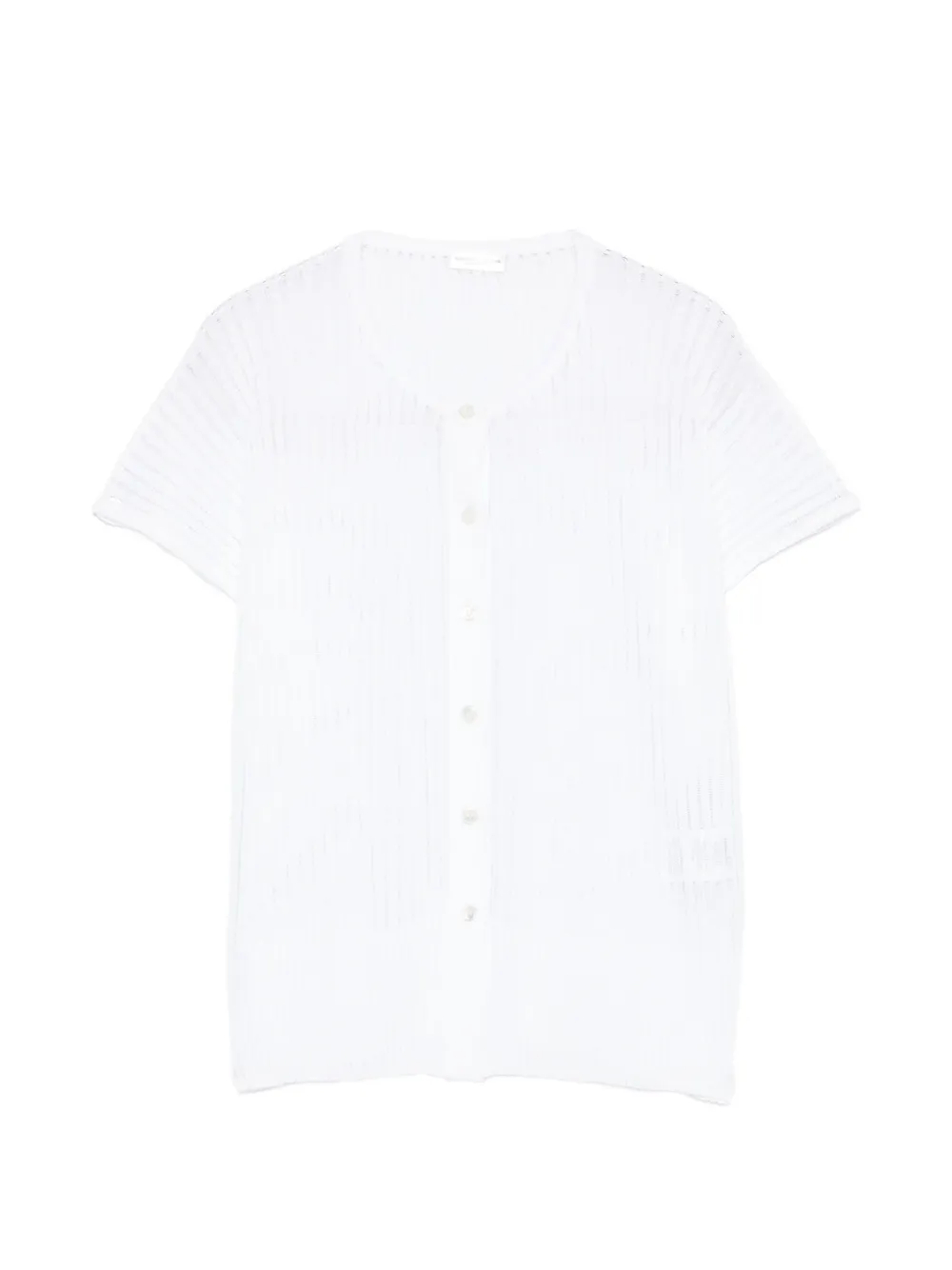 Roberto Collina ribbed buttoned shirt - Weiß