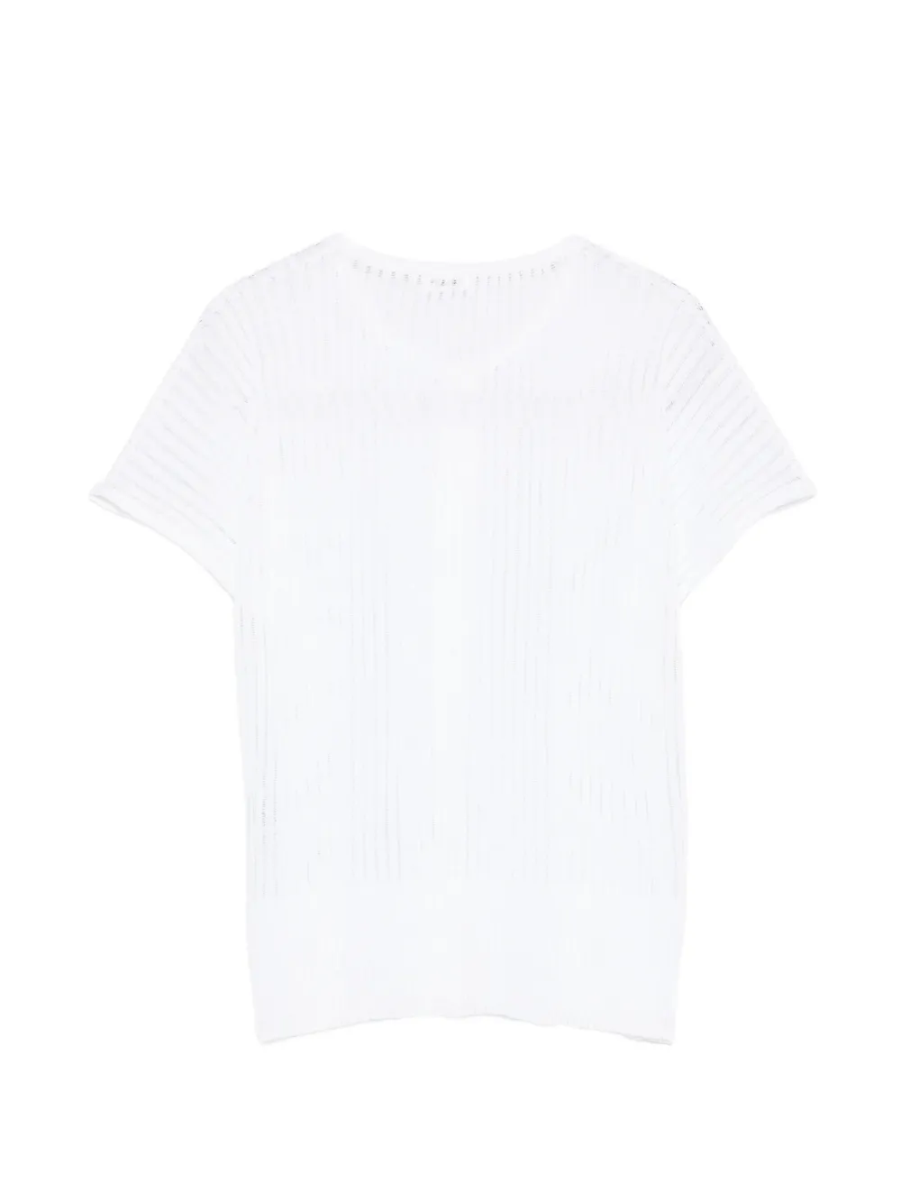 Roberto Collina Geribbeld blouse met knopen Wit