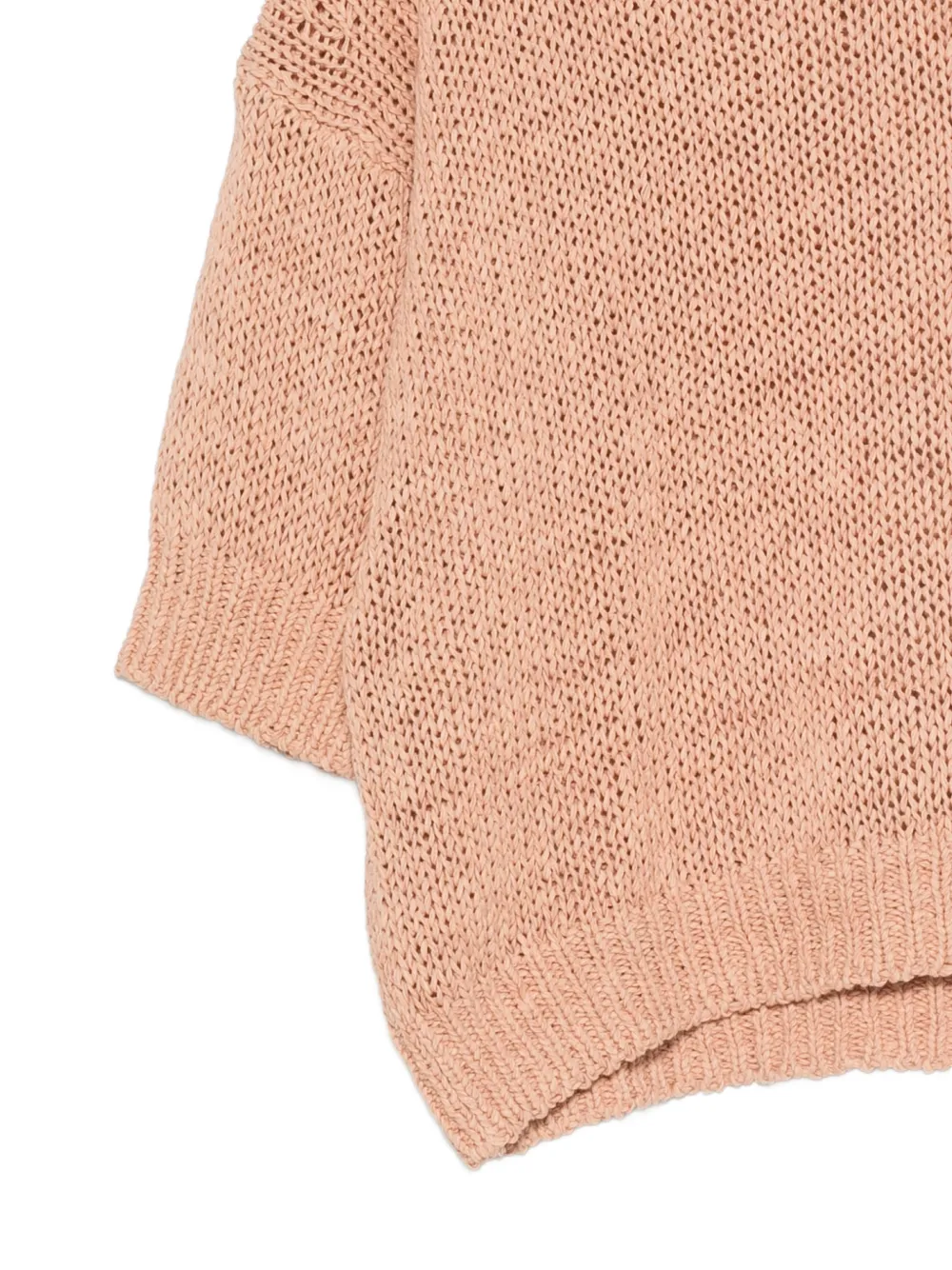 Roberto Collina Opengebreid T-shirt met korte mouwen Beige