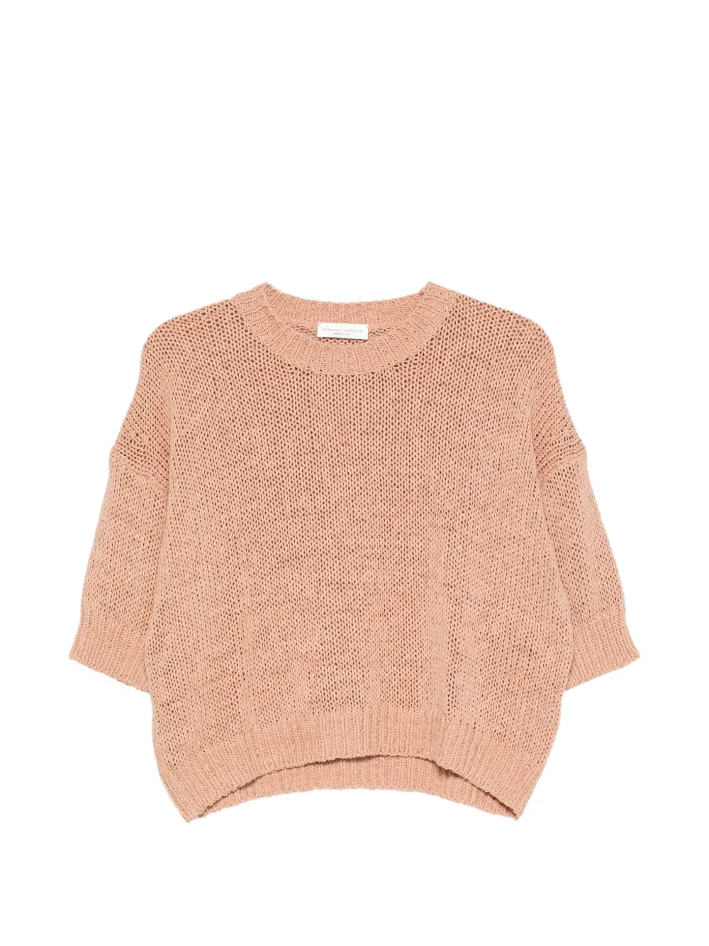 Roberto Collina open-knit short-sleeves T-shirt - Nude