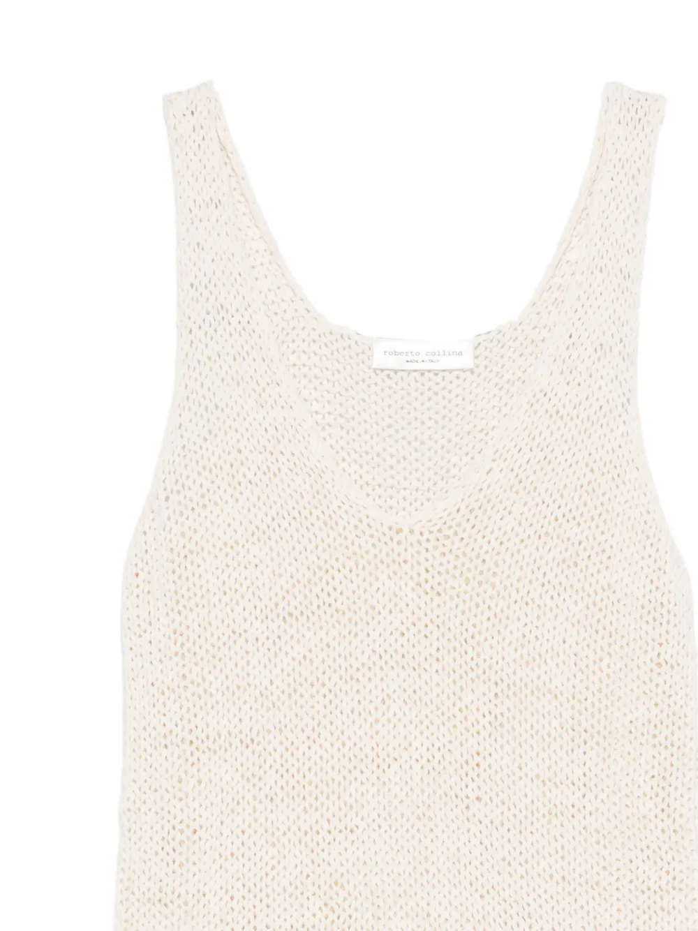 Roberto Collina Top met v-hals Beige
