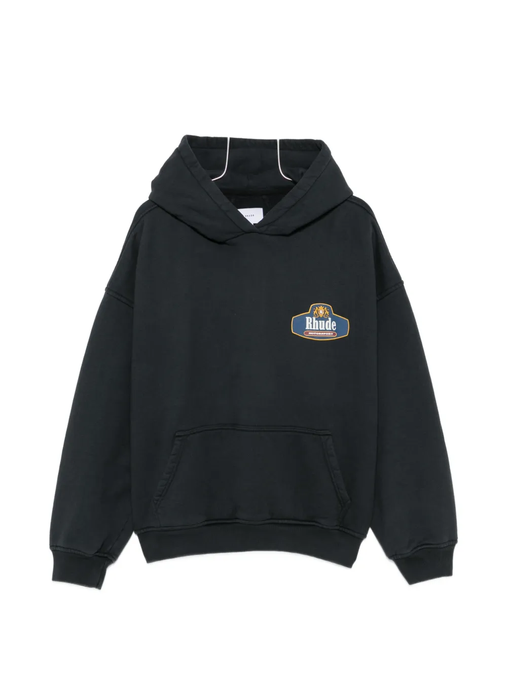 RHUDE logo-print hoodie - Black